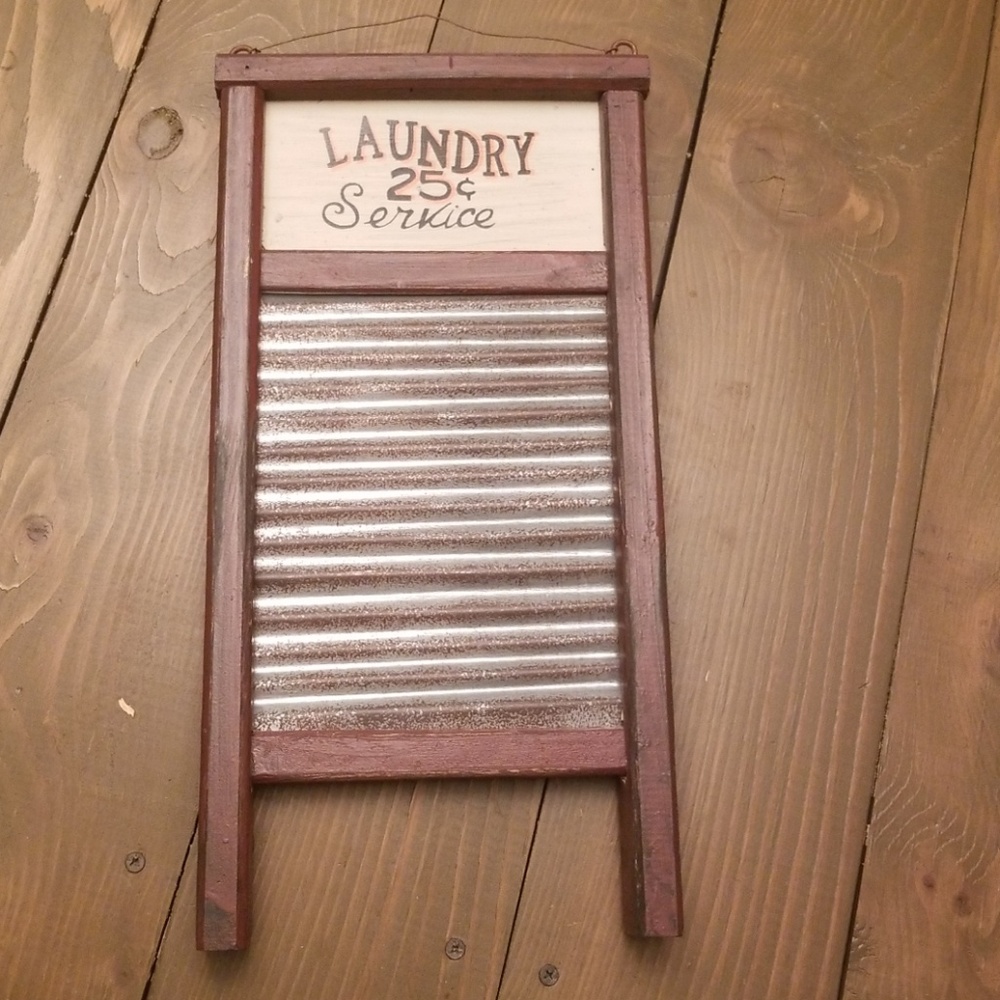 Rustic Washboard Decor for Laundry Room